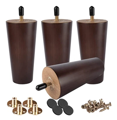 Udskiftningssofafødder i massivt træ